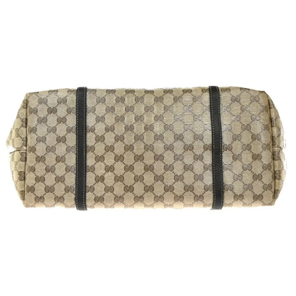 GUCCI GG Pattern Crystal Shoulder Tote Bag Coating Canvas Leather Brown 87EG286 - Picture 6 of 15